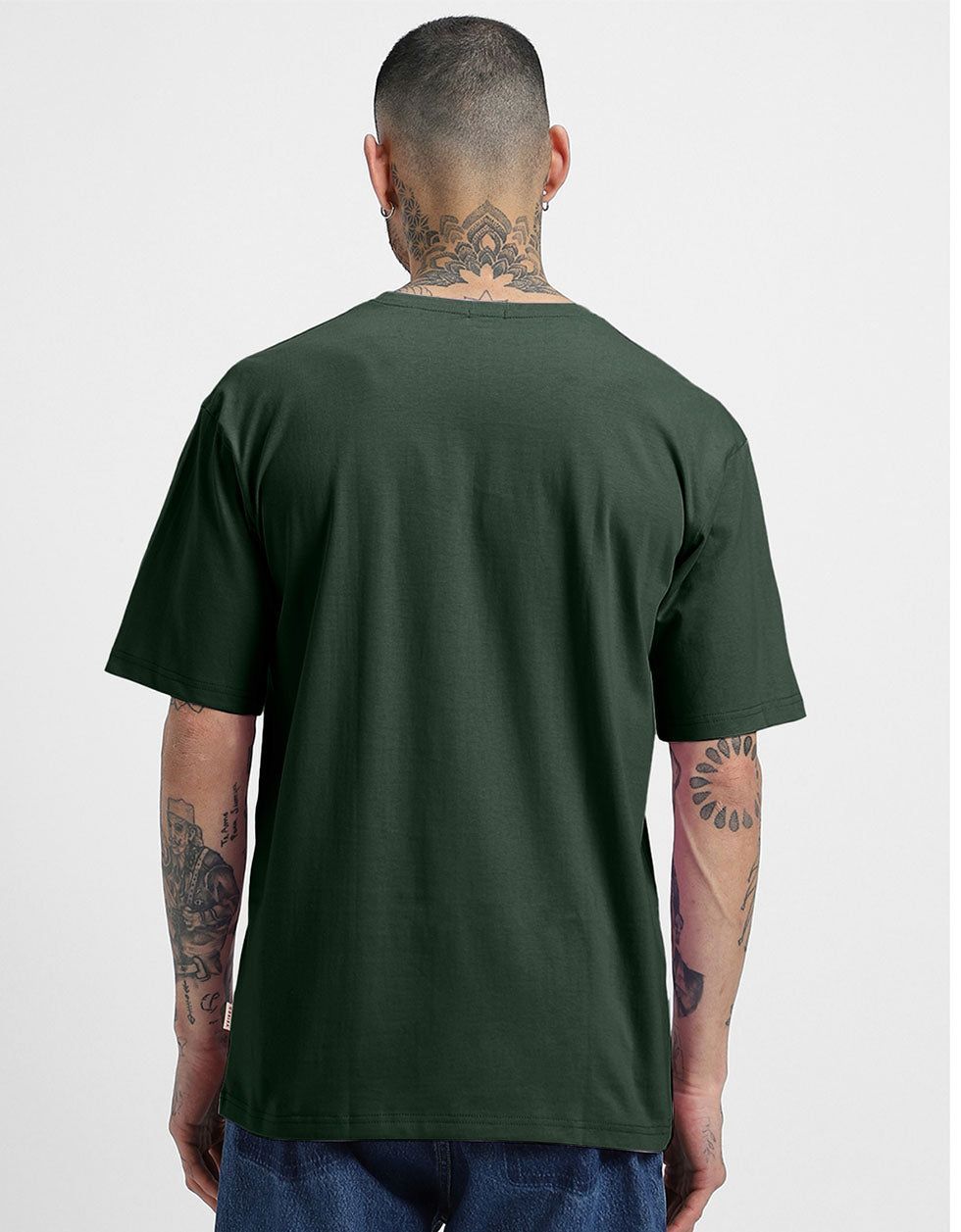 Olive Solid Oversized T-shirt