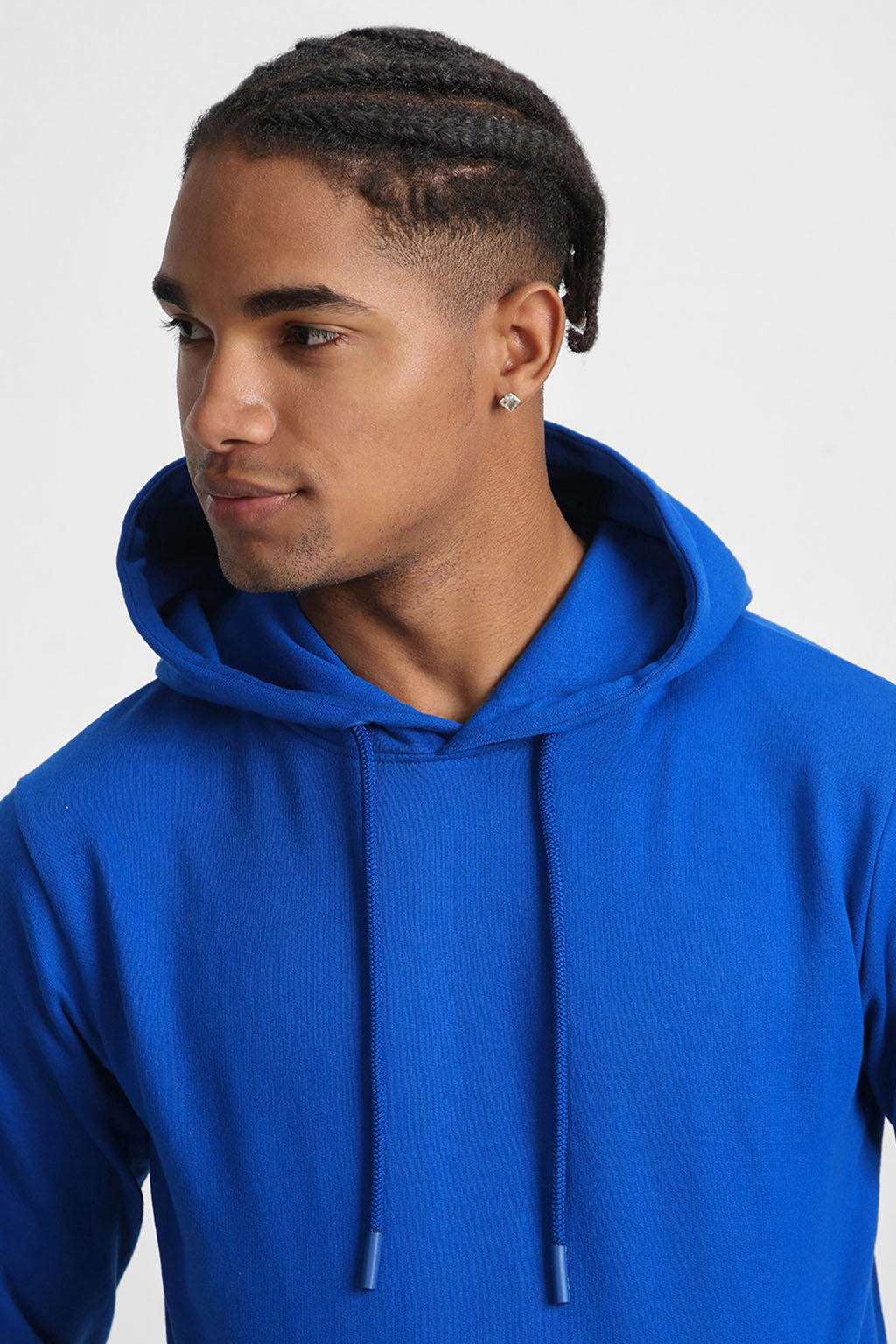 Travel Blue Regular Fit Back Printed Hoodie