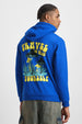 Travel Blue Regular Fit Back Printed Hoodie