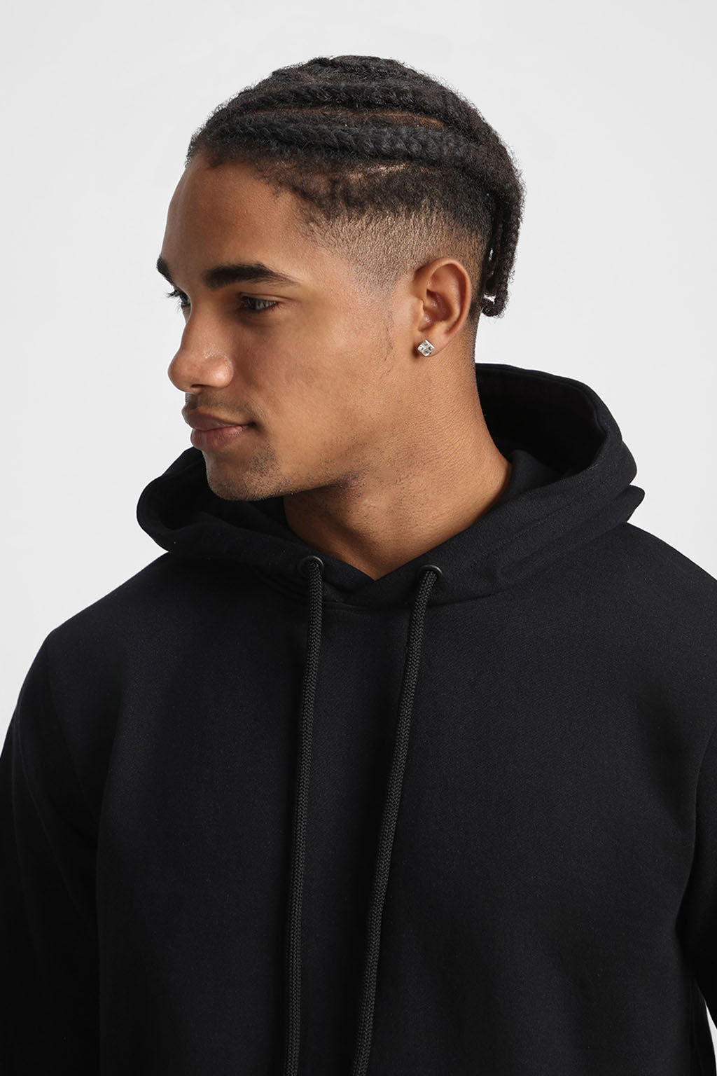 Standout Black Regular Fit Back Printed Hoodie