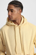 Beige Plain Men's Winter Co-ord Set With Hoodie