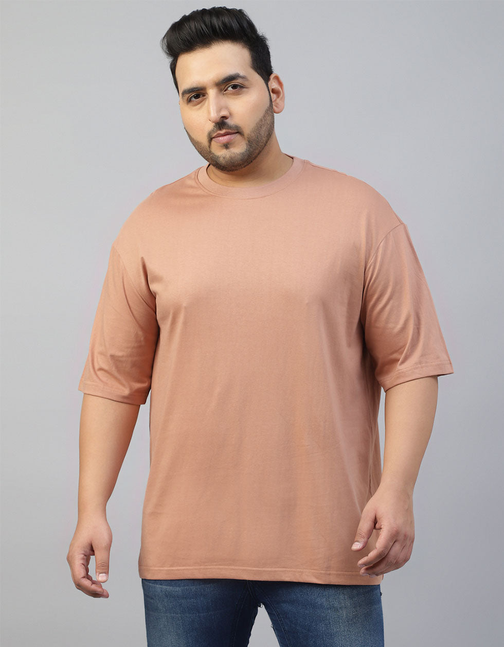 Cork Solid Plus Size Oversized T-shirt