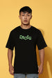 Grogu Black Oversized Back Graphic Printed Tshirt