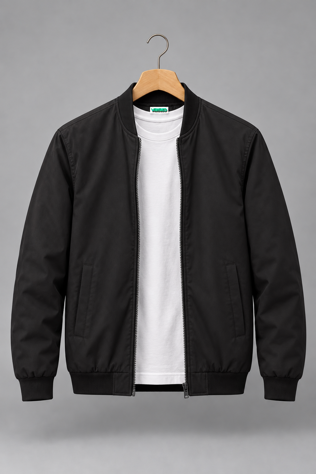 Urban Classic Dark Grey Plain Regular Fit Bomber Jacket