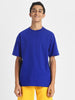 Royal Blue Solid Oversized Boys T-shirt