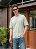 Veirdo Fogg Green Embossed Oversized Plain T-Shirt