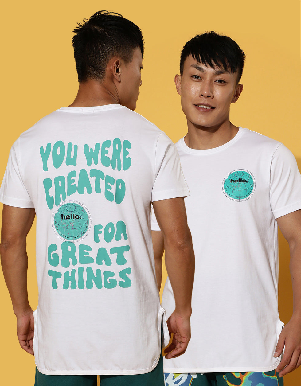 Created for Great Things White Regular Fit Back Typographic Printed Tshirt