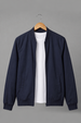 Urban Classic Navy Plain Regular Fit Exclusive Bomber Jacket