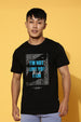 Who You Think Black Regular Fit Printed T-shirt
