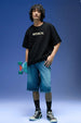 Antisocial Black Oversized Puff Printed Exclusive T-shirt