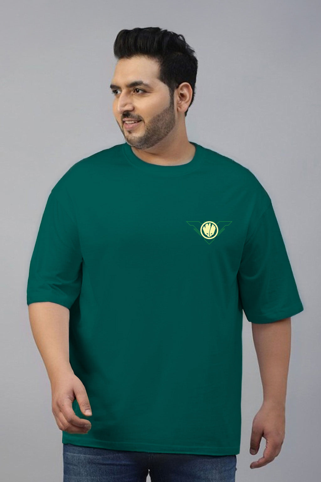 Groot Green Graphic Printed Plus Size T-shirt
