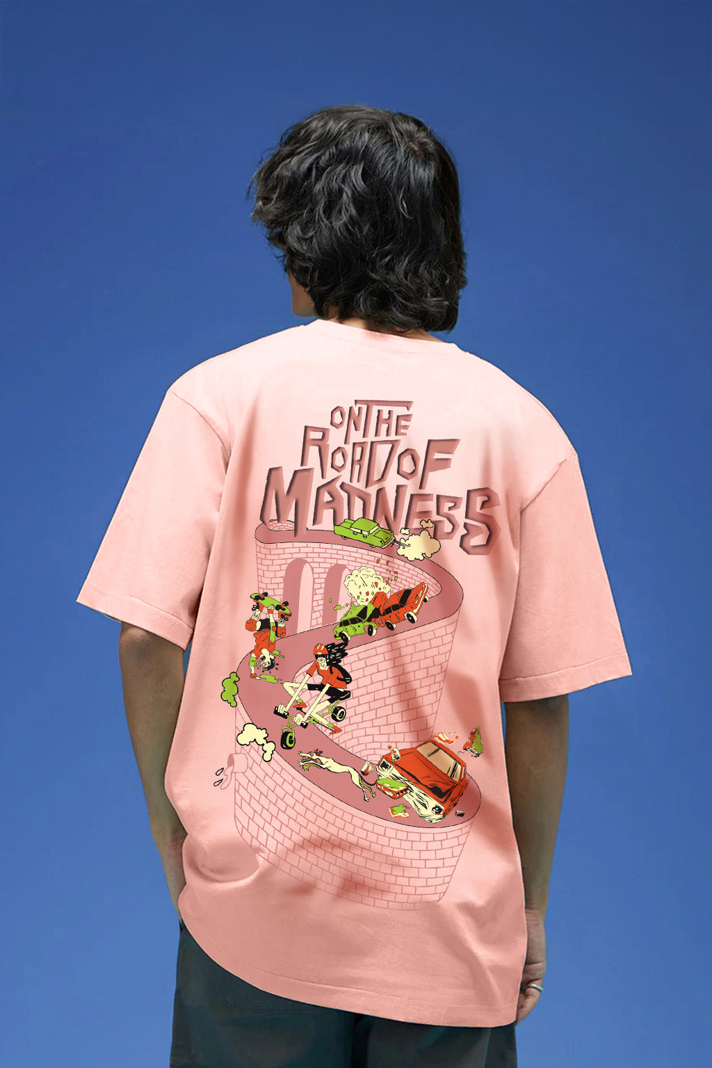 Madness Rose Water Oversized Puff Printed Exclusive T-shirt