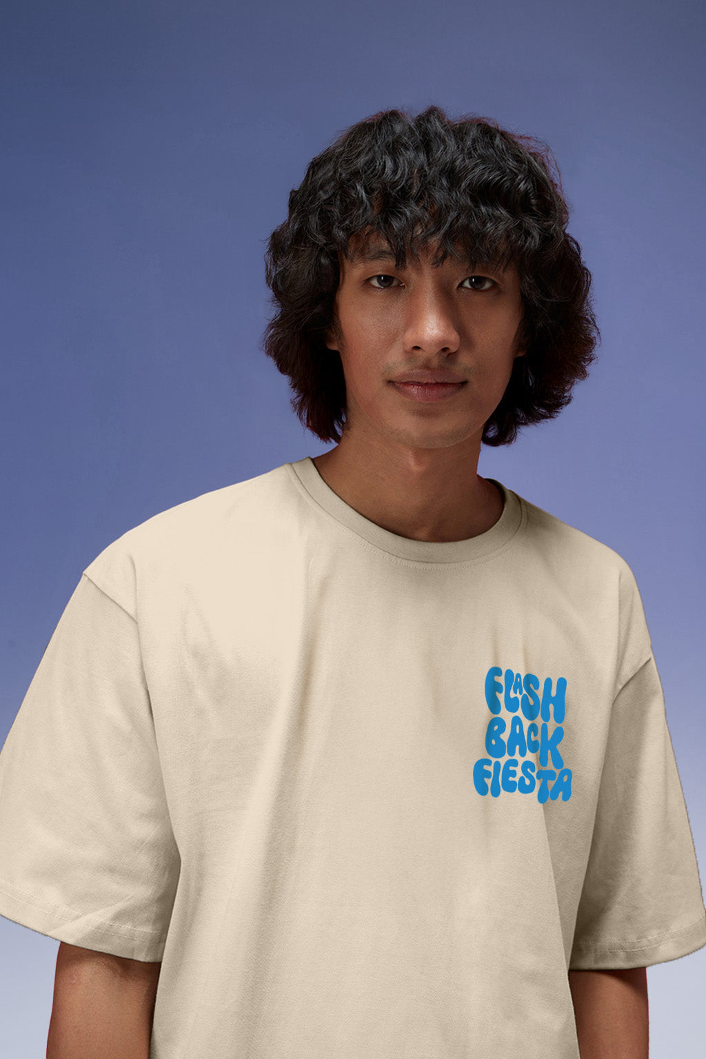 Flash Back Swanwhite Oversized Puff Printed Exclusive T-shirt
