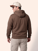 Brown Ribbed Cuff Regular Fit Zip-Up Plus Size Hoodie