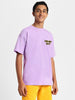 Level Up Lilac Oversized Graphic Back Printed Boys T-shirt