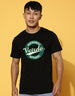 Veirdo Authentic Black Regular Fit Printed T-shirt