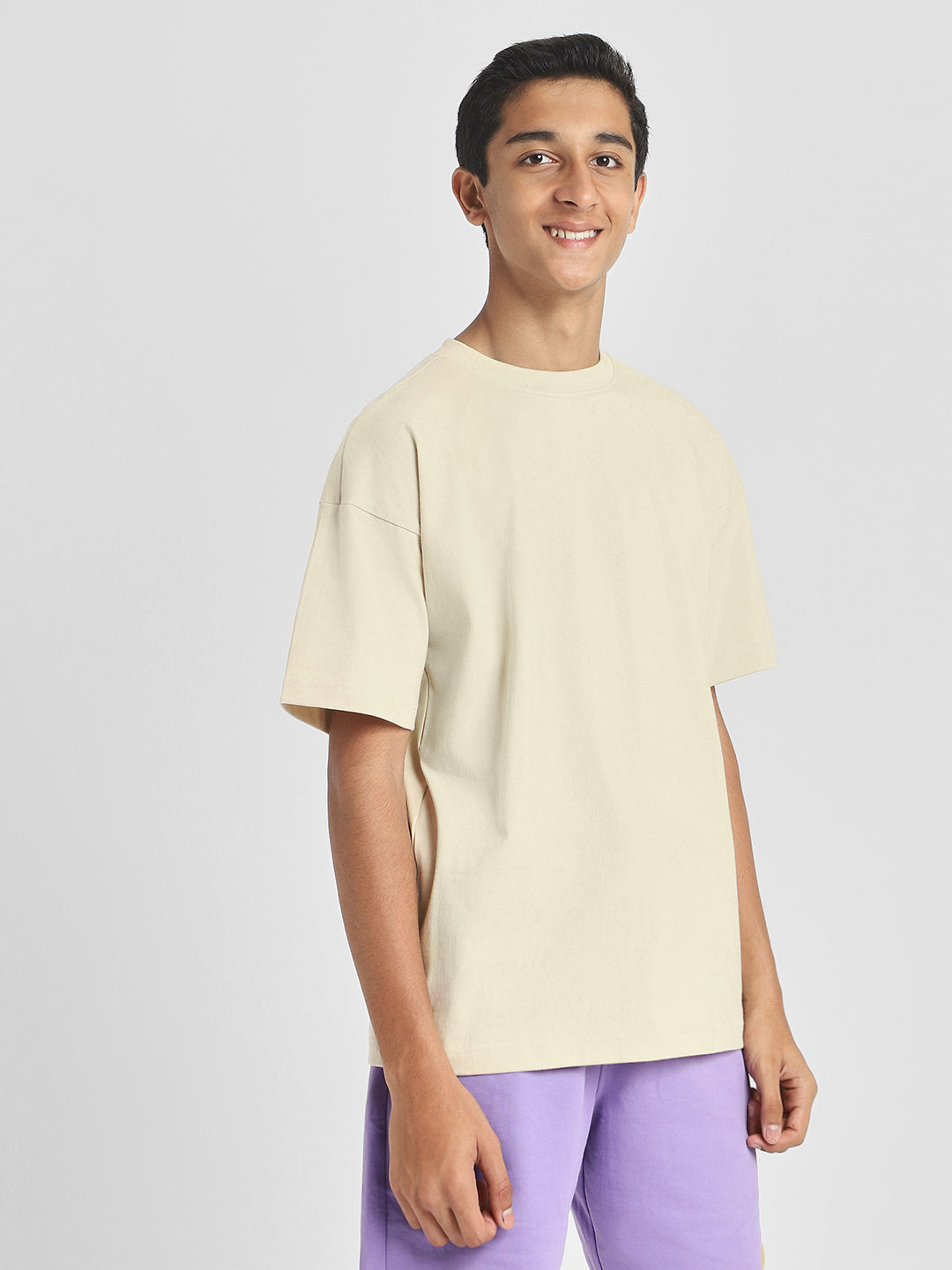 Swanwhite Solid Oversized Boys T-shirt