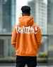 Rhythmic Orange Regular Fit Back Printed Hoodie