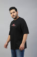 Be With Nature Black Graphic Printed Plus Size T-shirt
