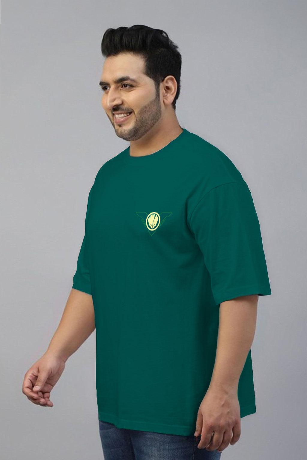 Groot Green Graphic Printed Plus Size T-shirt
