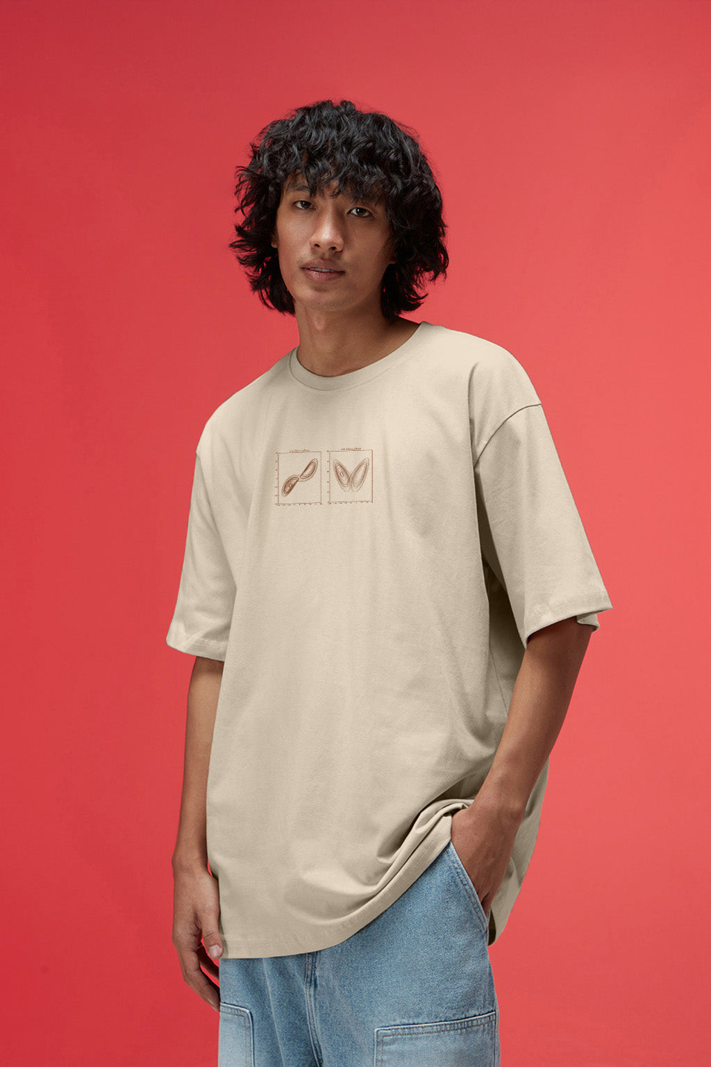Butterfly Swanwhite Oversized Puff Printed Exclusive T-shirt