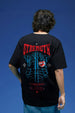 Strenght Black Oversized Puff Printed Exclusive T-shirt
