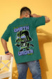 Darth Under Star Wars Green Oversized Back Graphic Printed Tshirt