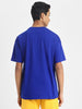 Royal Blue Solid Oversized Boys T-shirt