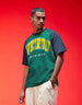 Veirdo Original Green Raglan Typography Printed Tshirt