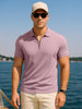 Zephyr Pique Plain Regular Fit Zipper Polo T-shirt