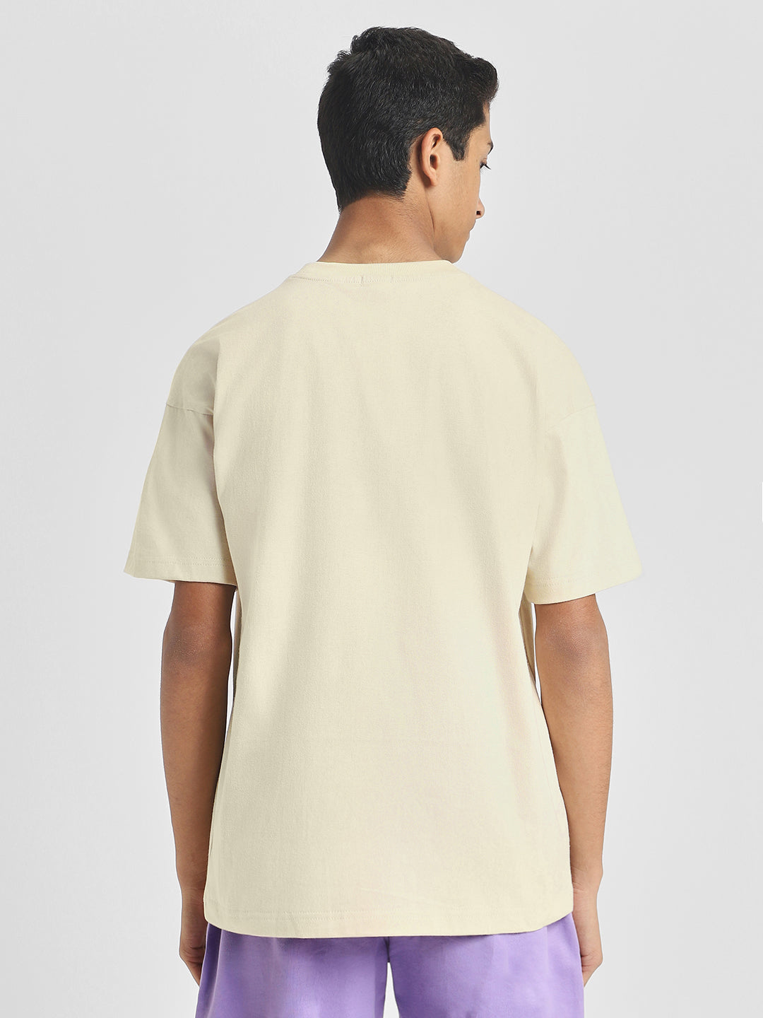 Swanwhite Solid Oversized Boys T-shirt