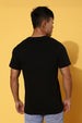 Who You Think Black Regular Fit Printed T-shirt