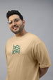 Be Kind Beige Graphic Printed Plus Size T-shirt