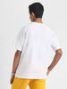 Surf Rider White Oversized Graphic Front Printed Boys T-shirt