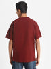 Maroon Solid Oversized Boys T-shirt