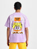 Level Up Lilac Oversized Graphic Back Printed Boys T-shirt