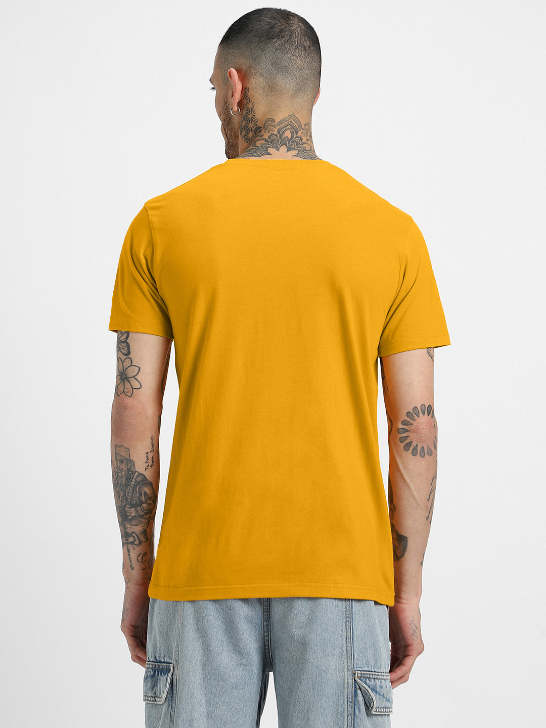 Mustard Plain Men's Tshirt