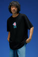 Wild Thing Black Oversized Puff Printed Exclusive T-shirt