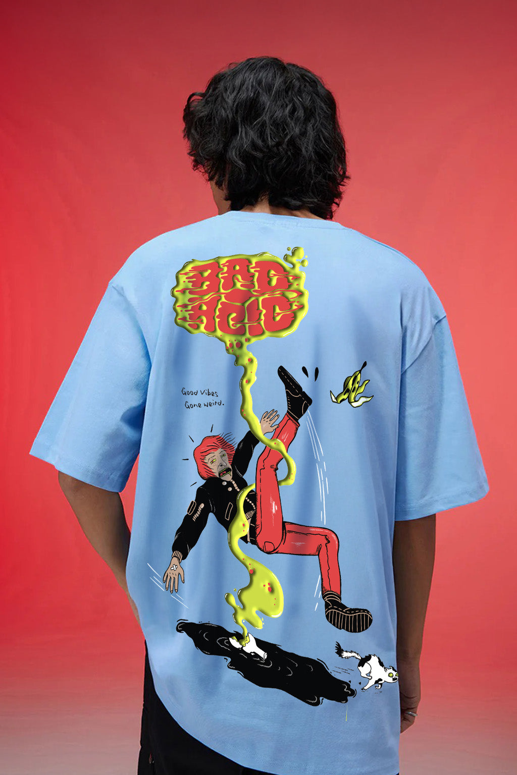 Bad Acid Dutch Canal Oversized Puff Printed Exclusive T-shirt