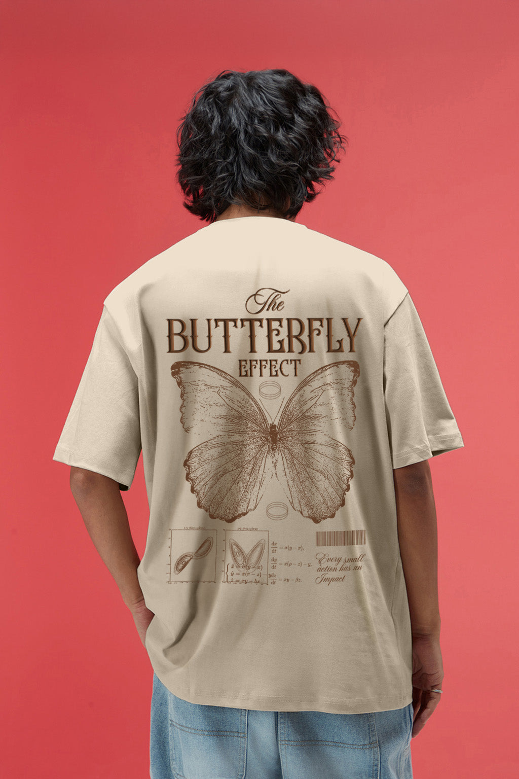 Butterfly Swanwhite Oversized Puff Printed Exclusive T-shirt