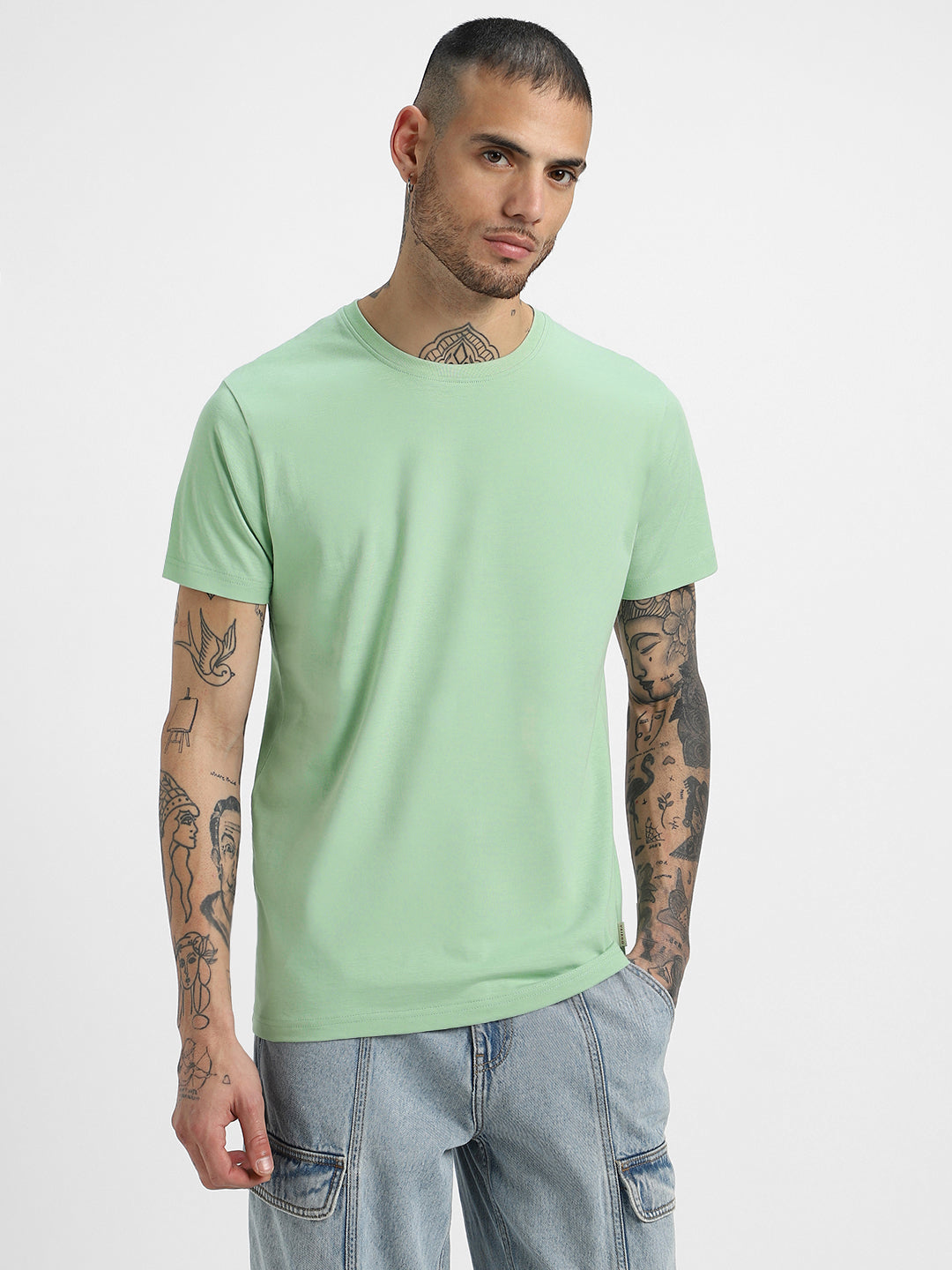 Fog Green Solid Men's Tshirt