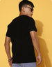 Veirdo Authentic Black Regular Fit Printed T-shirt