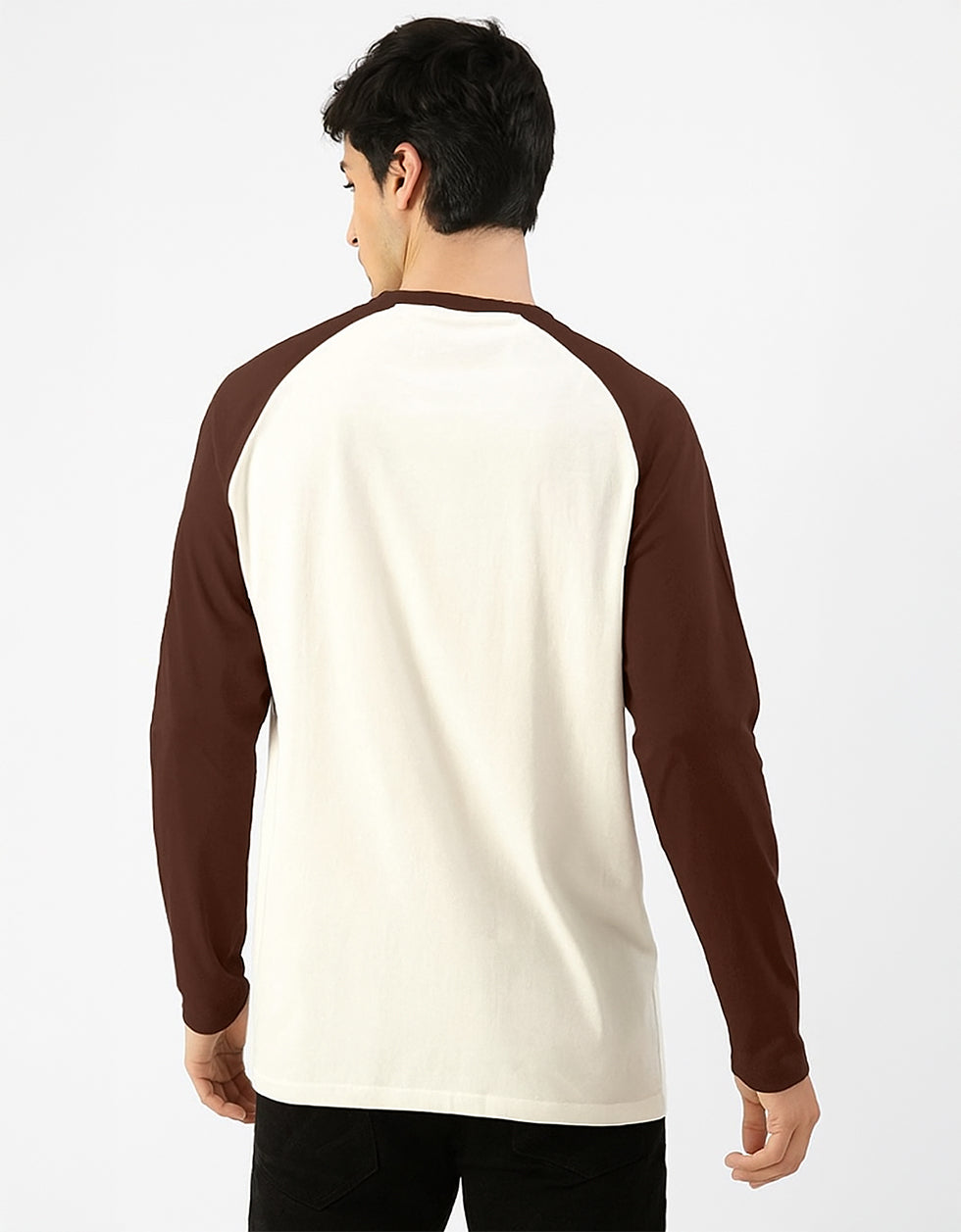 Veirdo Browm & Swanwhite Raglan Full Sleeve Printed T-shirt