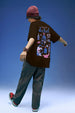 Curiosity Brown Oversized Puff Printed Exclusive T-shirt