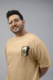 Money Beige Graphic Printed Plus Size T-shirt
