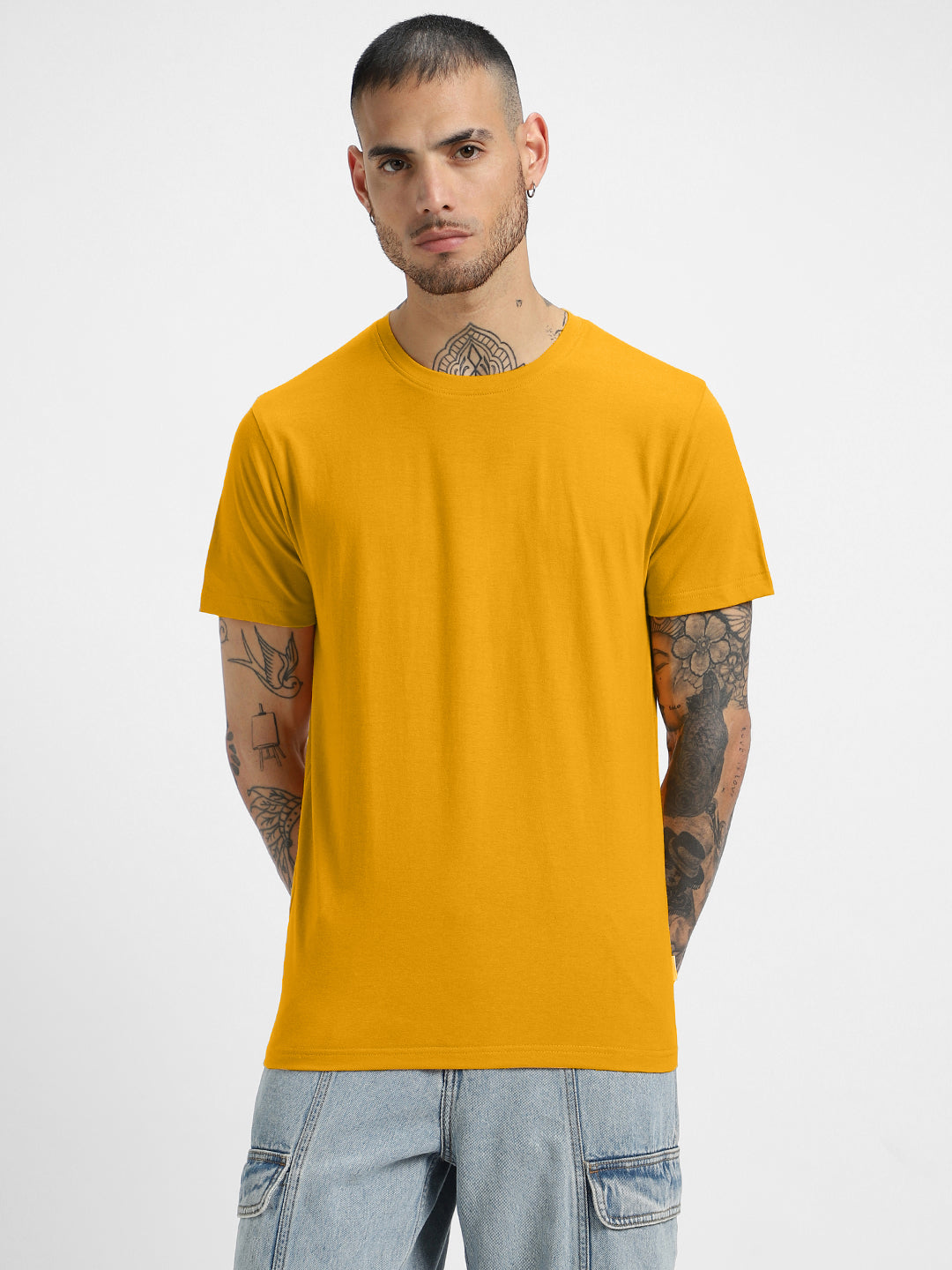 Mustard Plain Men's Tshirt