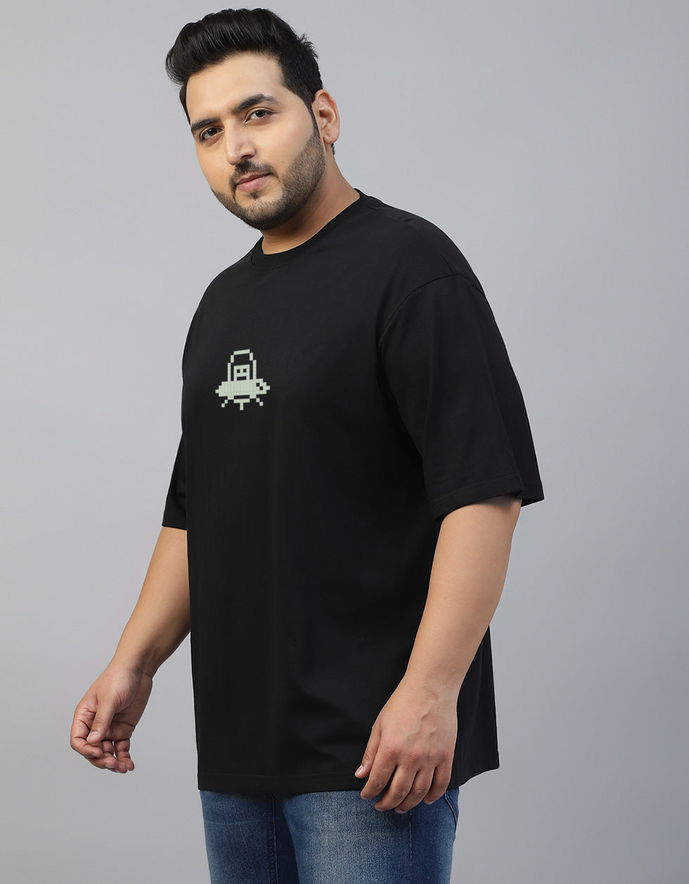 Game Over Oversized Back Printed Plus Size Tshirt