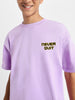 Level Up Lilac Oversized Graphic Back Printed Boys T-shirt