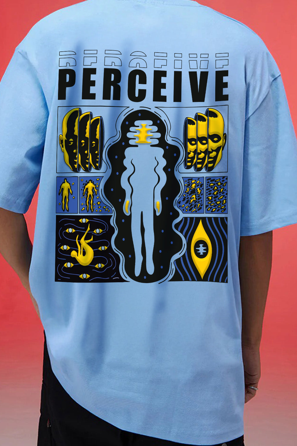 Perceive Dutch Canal Oversized Puff Printed Exclusive T-shirt