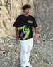 Hulk Black Oversized Front Graphic Printed Tshirt